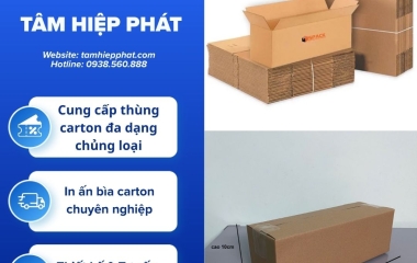 Hộp carton 30x10x10 cm đóng linh kiện và sản phẩm dạng dài