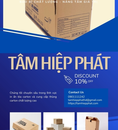 Xưởng Sản Xuất Hộp Carton Quy Cách Theo Yêu Cầu Số Lượng Ít Tại TP.HCM Uy Tín