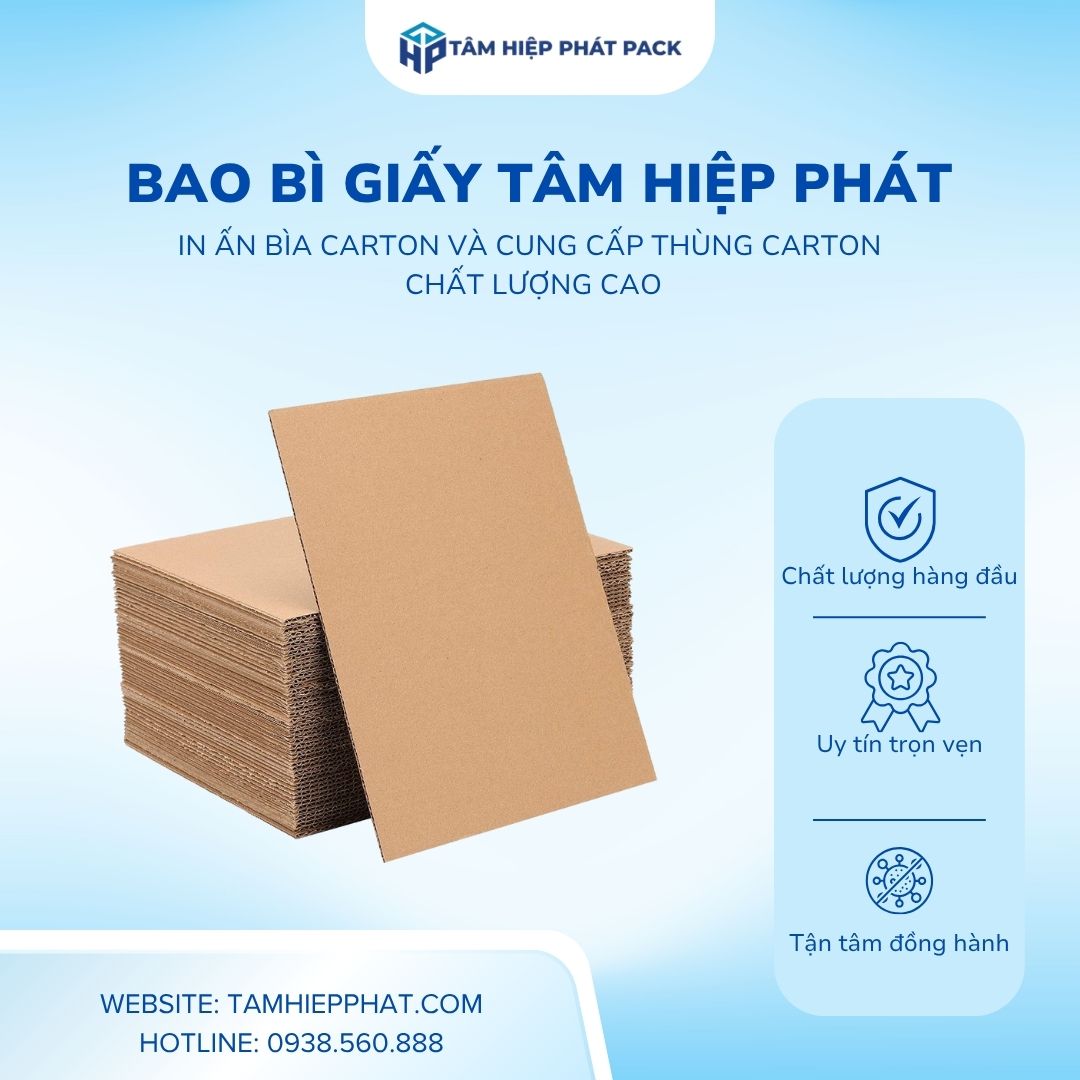 Nhận gia công cắt bìa tấm carton theo yêu cầu chuẩn quy cách từ các đơn hàng thử nghiệm, đơn hàng bọc lót nhỏ lẻ cho tới các hợp đồng cung ứng số lượng lớn lên tới hàng chục ngàn mét vuông cho các khu công nghiệp.