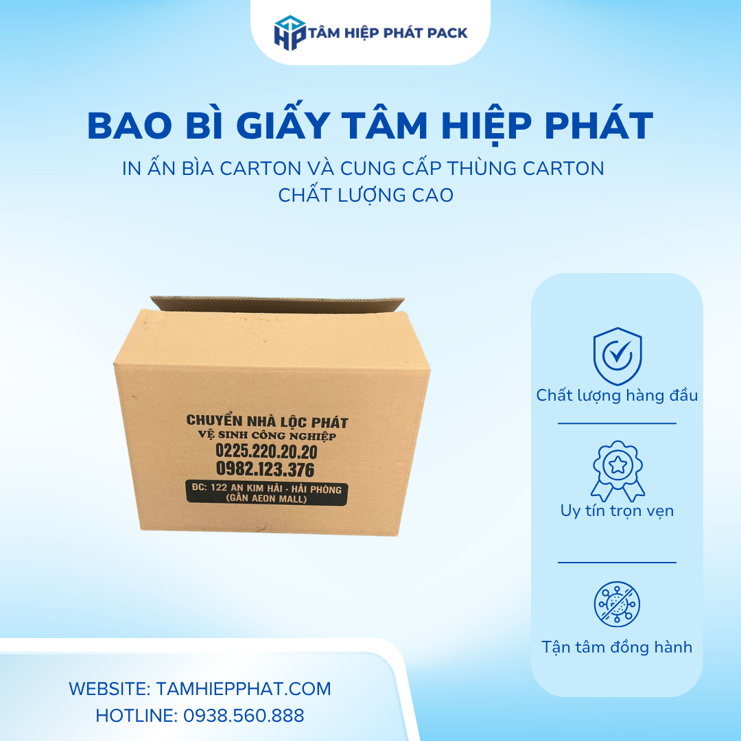Giữa hàng trăm cơ sở cung ứng bao bì trên thị trường, Công ty TNHH Bao Bì Giấy TÂM HIỆP PHÁT tự hào là điểm tựa uy tín hàng đầu được hàng ngàn doanh nghiệp sản xuất, hệ thống logistics và chuỗi bán lẻ lựa chọn gắn bó nhờ những thế mạnh cạnh tranh vượt bậc