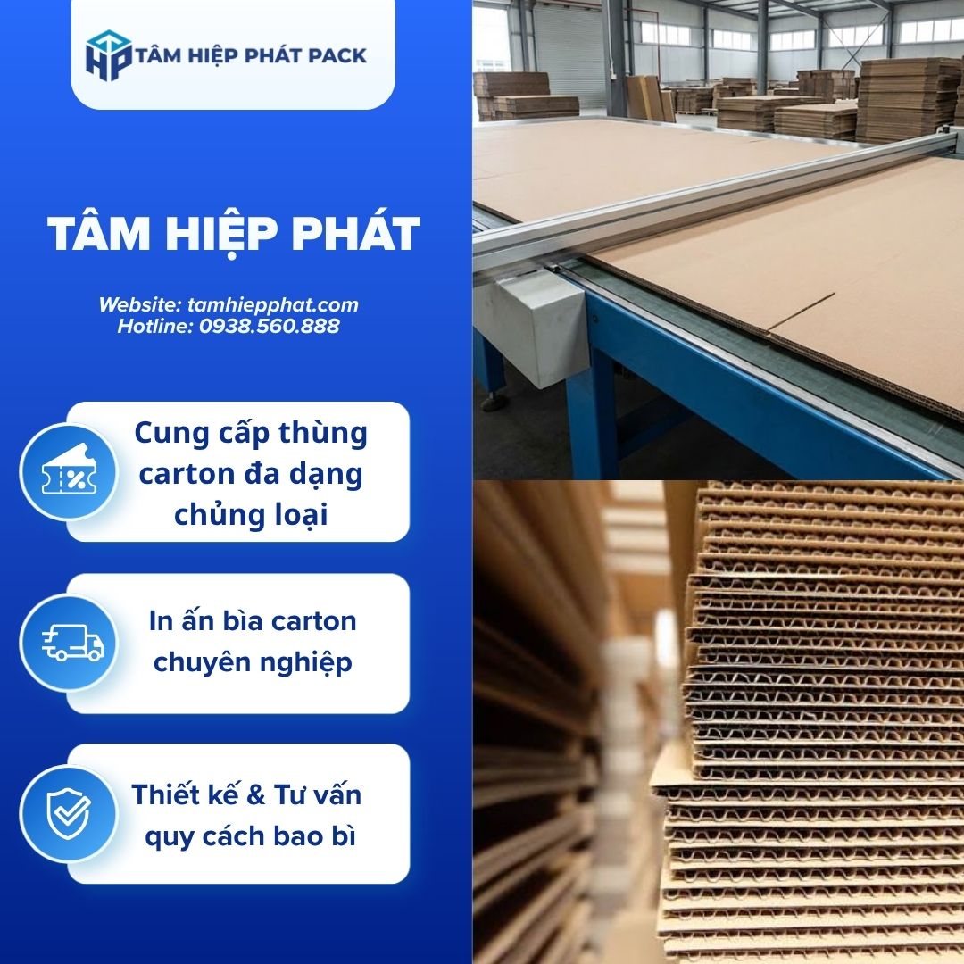 Song song với việc sản xuất các dòng Thùng Carton chuyên nghiệp, dịch vụ cắt bìa tấm theo kích cỡ riêng của chúng tôi cam kết chất lượng phôi giấy đồng đều, mép cắt phẳng mịn không xơ xước cùng biểu phí gốc tại xưởng cạnh tranh vượt trội.