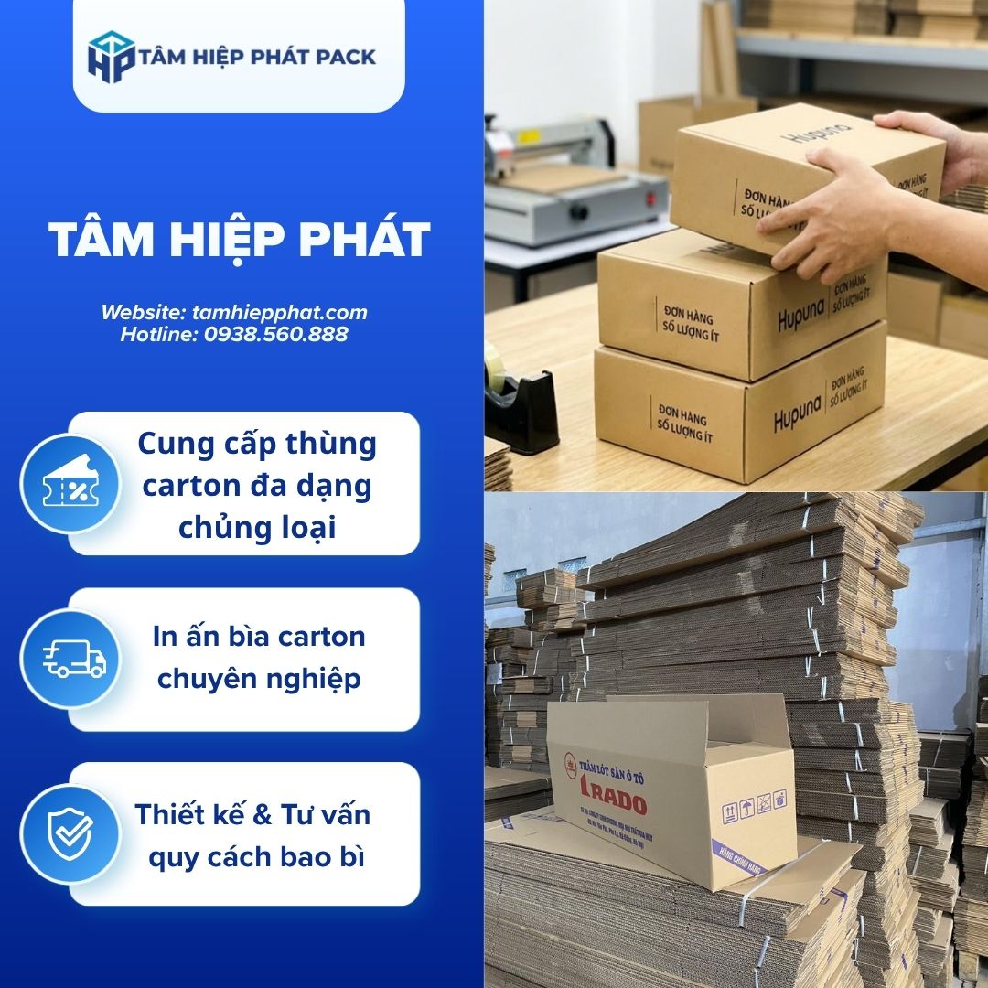 Công ty TNHH Bao Bì Giấy TÂM HIỆP PHÁT là đơn vị gia công uy tín hàng đầu, được hàng ngàn shop bán lẻ, doanh nghiệp xuất nhập khẩu và đối tác logistics lựa chọn gắn bó lâu dài nhờ những thế mạnh vượt trội