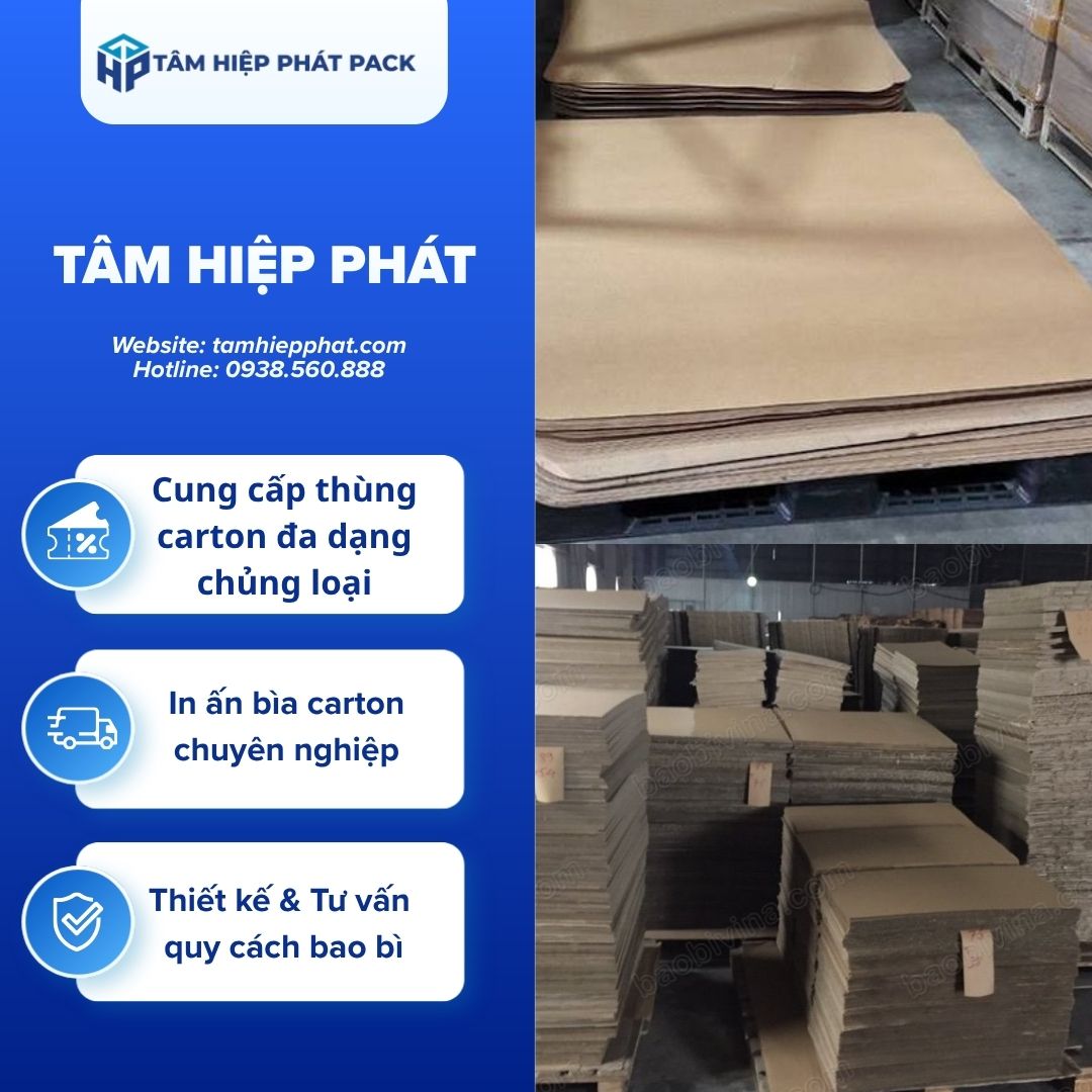 Công ty TNHH Bao Bì Giấy TÂM HIỆP PHÁT là đơn vị sản xuất uy tín hàng đầu chuyên cung ứng các giải pháp bao bì giấy công nghiệp
