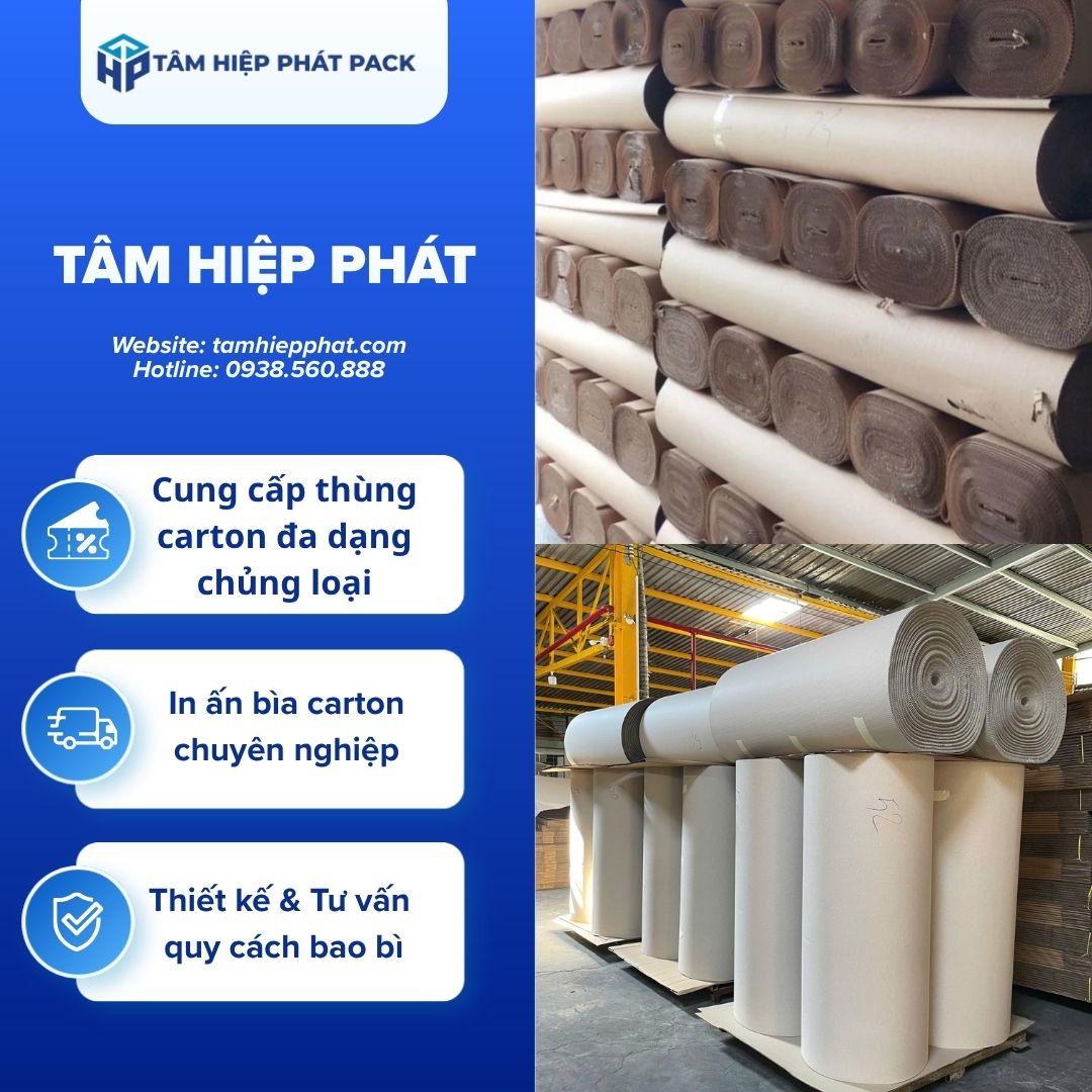 Công ty TNHH Bao Bì Giấy TÂM HIỆP PHÁT là đơn vị trực tiếp sản xuất và phân phối các giải pháp bao bì giấy hàng đầu tại khu vực TP.HCM và các tỉnh lân cận. 